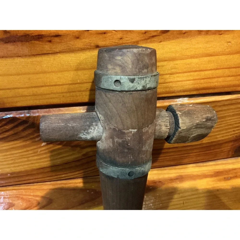 Antique Wooden Barrel Tap Spigot Vtg Primitive Beer Keg Spout Farmhouse Decor